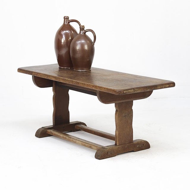 Antique Rustic Farmhouse Refectory Coffee Table in Oak For Sale - Image 13 of 13
