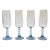 Periwinkle Stem Champagne Flutes - Set of 4 For Sale