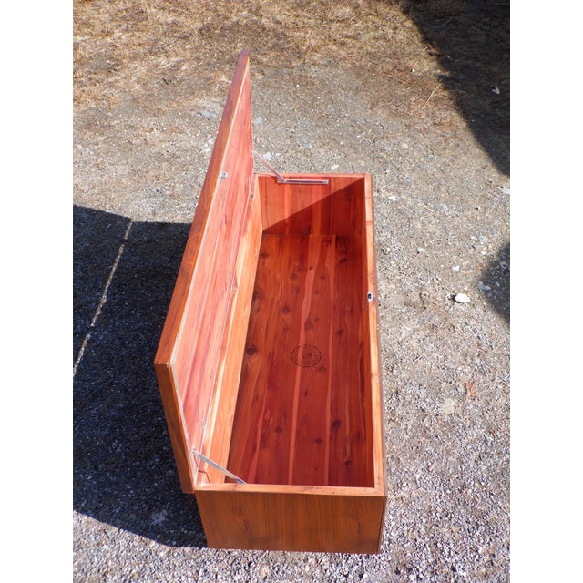 Vintage Mid Century Modern Low Profile Walnut Lane Princess Cedar Chest