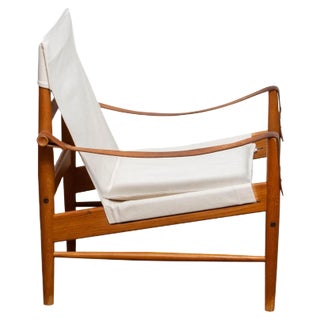 Swedish Safari Lounge Chair by Hans Olsen for Viska Möbler, 1960s For Sale