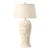 Late 20th Century Hollywood Regency Palm Beach Sculptural Leaf Table Lamp With Linen Shade For Sale