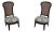 Pair of Mahogany Low Seat Cane Back Chairs - New Upholstery For Sale