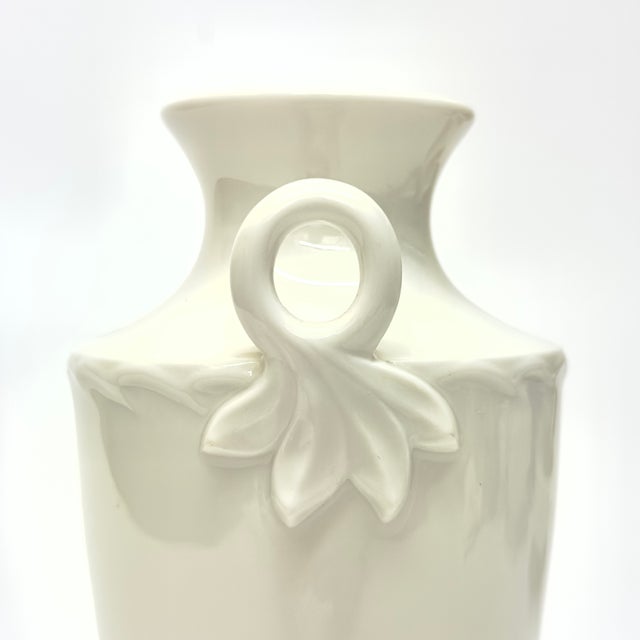 Vintage Cream Porcelain Trophy Vessel Curation - Group of 3 For Sale - Image 9 of 12