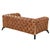 Olivia Contemporary Tufted Chesterfield Love Seat - Light Brown Leather For Sale - Image 4 of 9