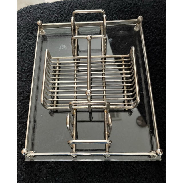 Metal 1960s Vintage Lucite Buffet Caddy Utensil Rack & Organizer For Sale - Image 7 of 11