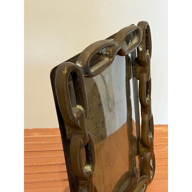 Mid-Century Brazilian Modern Bronze Chainlink Picture Frame, 1960s For Sale - Image 11 of 11
