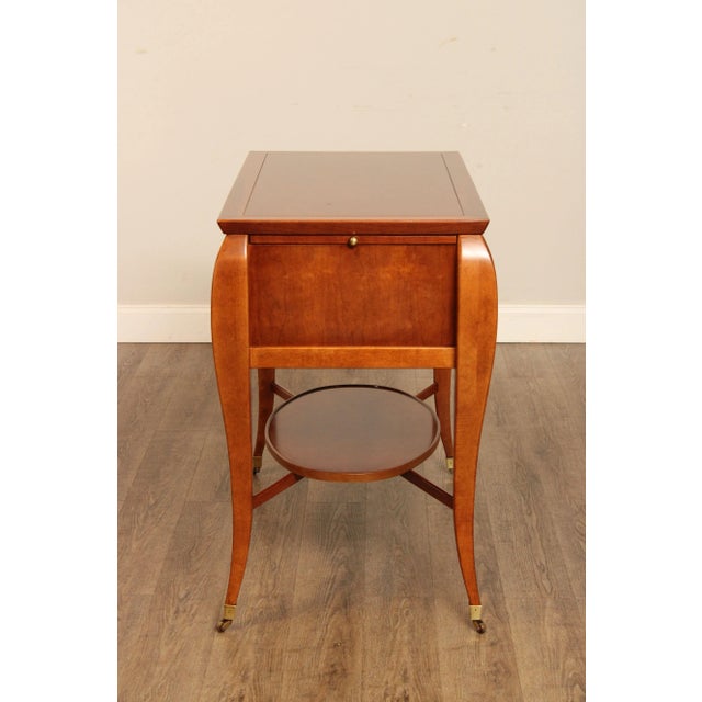 Early 21st Century Hickory White French Art Deco Style Fruitwood Server For Sale - Image 11 of 13