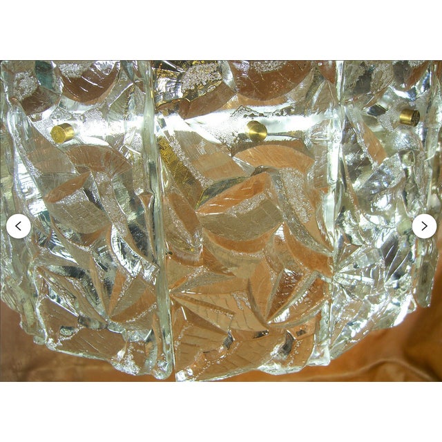 Mid-Century Modern Art Deco Brass and Crystal Pendant Light from Kinkeldey, 1980s For Sale - Image 9 of 10
