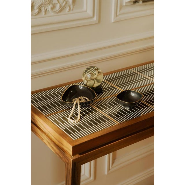 Metal Lala Walnut Bronze Metal Console Table by Reda Amalou Design For Sale - Image 7 of 8