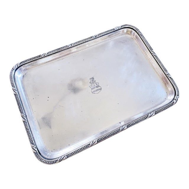 Antique Silver Plated Serving Tray From the Hotel Washington in Washington DC For Sale