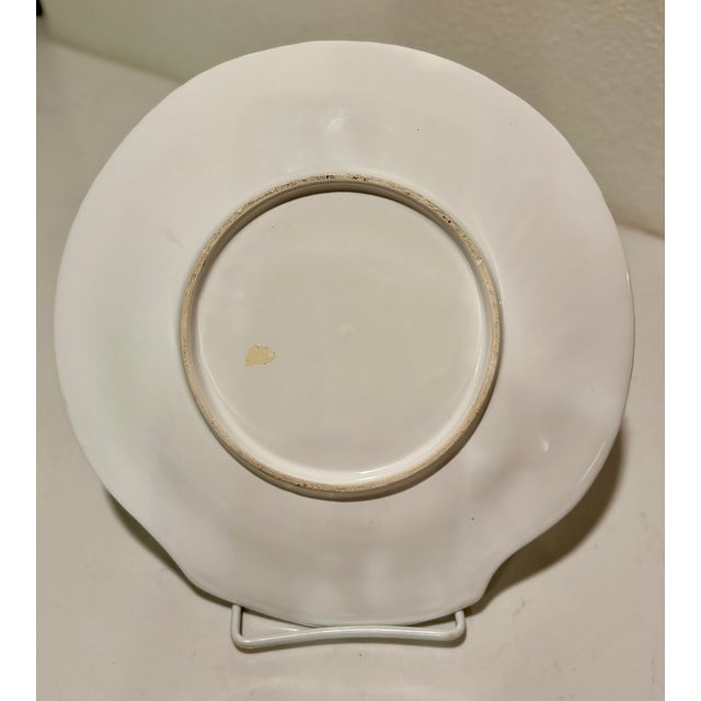 Ceramic Vintage Nautilus Lustre Shell-Shaped Pearlescent Decorative Plate For Sale - Image 7 of 7
