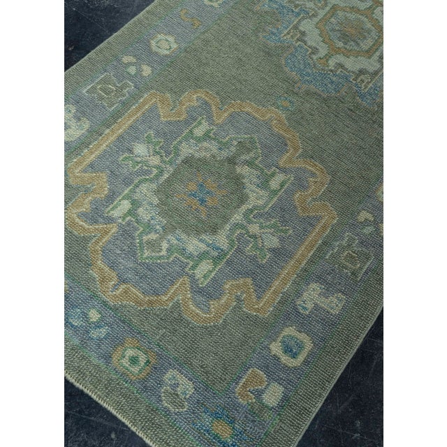 Early 21st Century Turkish Oushak Rug 3' x 9'4" #19068 For Sale - Image 5 of 8