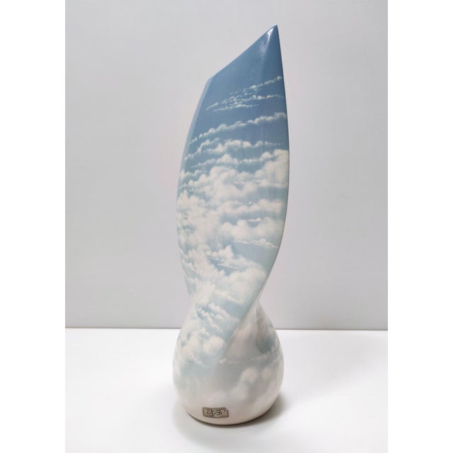 Italian Lacquered and Airbrushed Ceramic Vase from Vibi, 1950s For Sale - Image 12 of 12