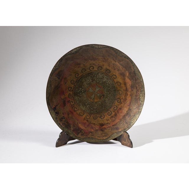 Bronze Plate by Claude Linossier, 1920s For Sale - Image 9 of 9
