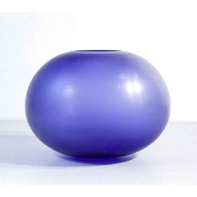 Blown and satin-finished glass vase, designed by ivan baj for arcade. Opachi series. Murano, 2000s. Origin murano. Period...