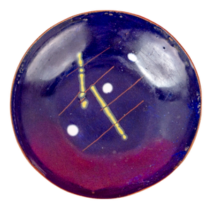 Handcrafted Bowl in Blue Enamel and Copper, 1960s