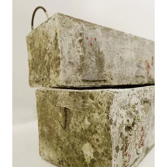 Polychrome Cement Planters by Emile Taugourdeaus, Set of 4 For Sale - Image 6 of 16