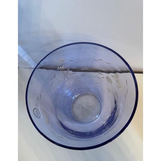 Lenox Lenox Butterfly Meadow Glassware Biscuit Barrel With Lid For Sale - Image 4 of 6