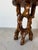 Vintage Organic Hand-Carved Mahogany Wood Plant Stand / Pedestal Table For Sale - Image 9 of 12