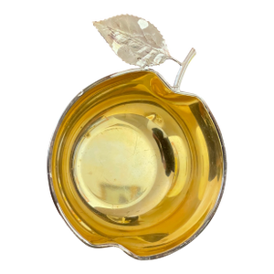 1960s 24 Kt Gold Plated Silverplated Appleshaped Dish