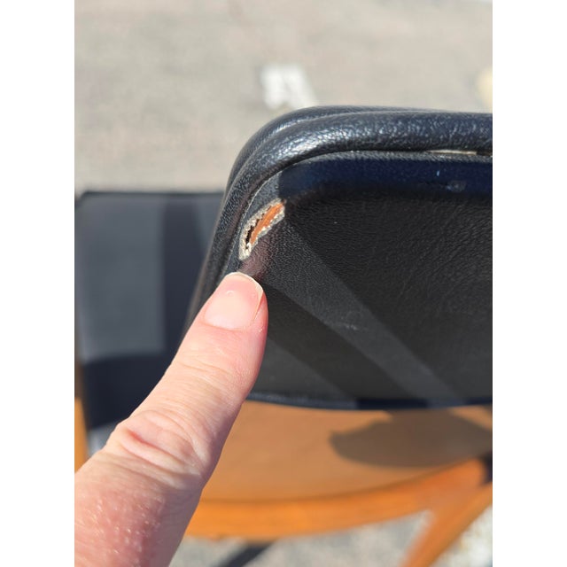 Black 1960s Walnut Dining Chairs by Harvey Probber - Set of 4 For Sale - Image 8 of 9