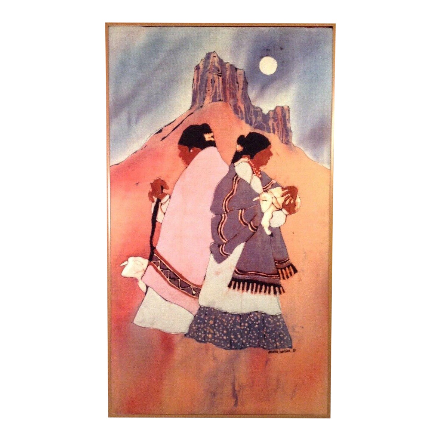 Original Batik Painting On Velvet By Joanie Barbier Chairish