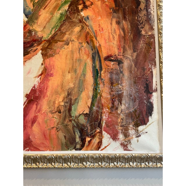 A striking limited textured canvas by contemporary Russian artist Sasha Tverdaya, capturing a deeply emotional figurative...