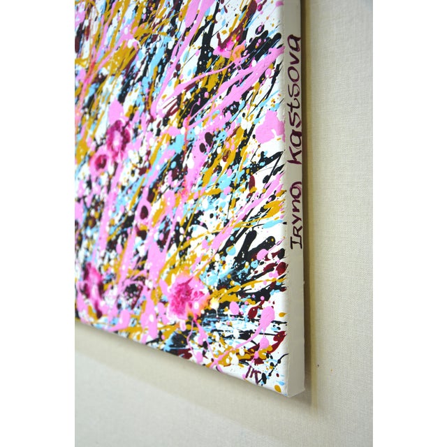 Contemporary Expression With Pink.Modern Original Painting. For Sale - Image 3 of 11
