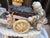 Vintage Italian Chinoiserie Faux Alabaster Prosperity Cart Sculpture For Sale - Image 4 of 9