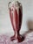Art Nouveau Burgundy Barbotine Vase with Floral Relief, 1900s For Sale - Image 10 of 16