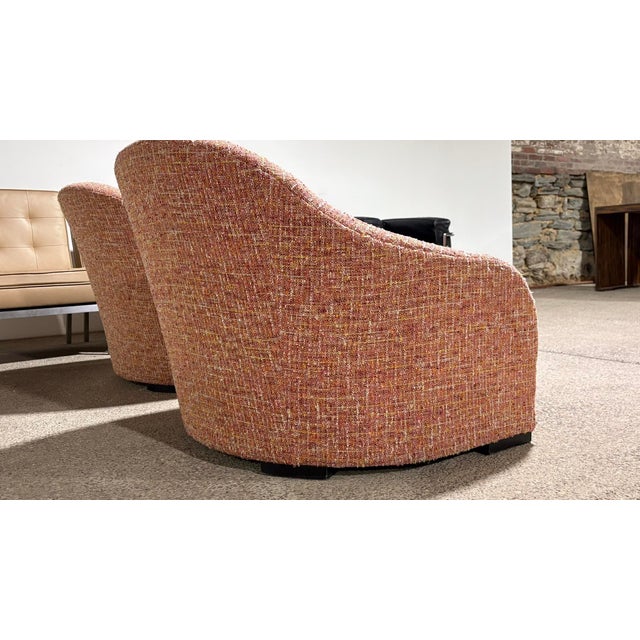 Pair of Sensational Pink Chenille Club Chairs For Sale - Image 10 of 10
