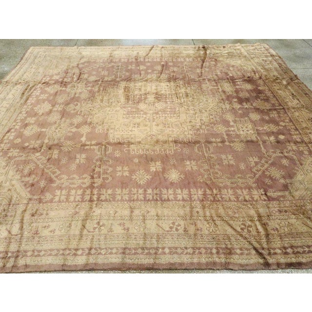 Galerie Shabab Collection Early 20th Century Turkish Oushak Room Size Carpet For Sale - Image 4 of 8