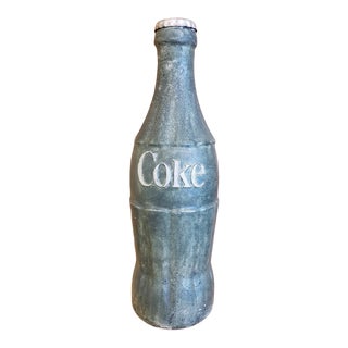 Vintage Cement Coca Cola Bottle Factory Display C.1930s For Sale