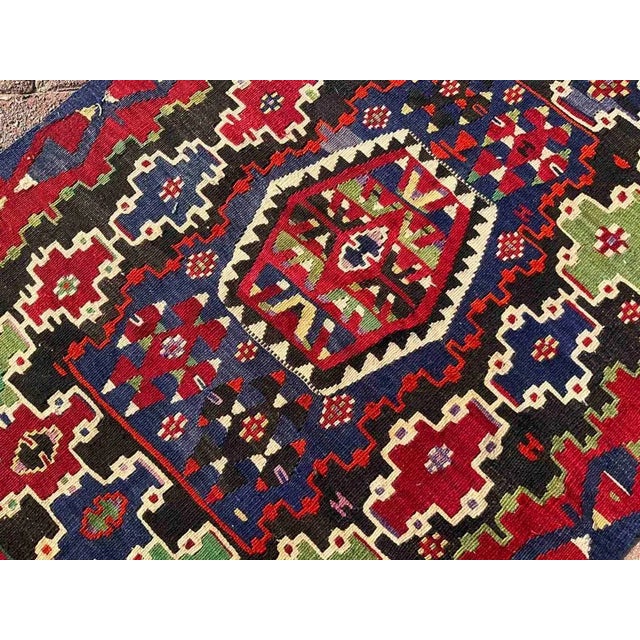 Tribal Tribal Handmade Turkish Kilim - 40" X 59" For Sale - Image 3 of 9