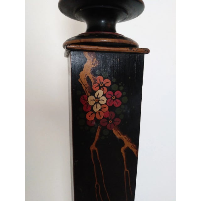 Vintage Asian Hand Painted Floor Lamp For Sale - Image 11 of 13