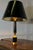 1930s Art Deco Brass and Black Leather Table Lamp, 1930s For Sale - Image 5 of 9