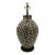 Late 20th Century Black & Ivory Geometric Chulucanas Pottery Lamp – Handcrafted Peruvian Art Tribal Table Lamp For Sale