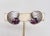 Vintage 1950s Signed Napier Modernist Silvertone Faux-Amethyst Clip Earrings-2 Pieces For Sale In Philadelphia - Image 6 of 7