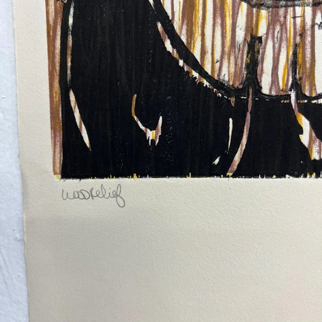 1990s Art by Gina Kail Wood Relief Block Print Amy's Angel Nov 1998 For Sale - Image 5 of 8