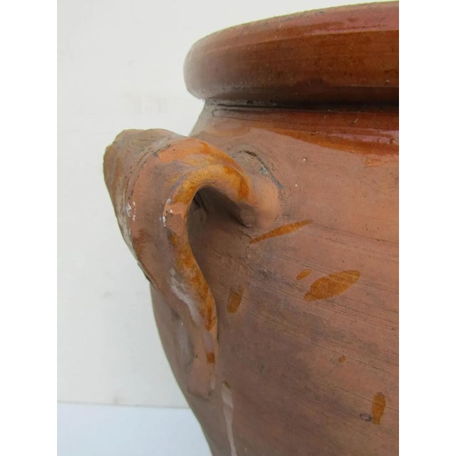 Vintage French Terracotta Earthenware Storage Pot, 1950s For Sale - Image 4 of 9