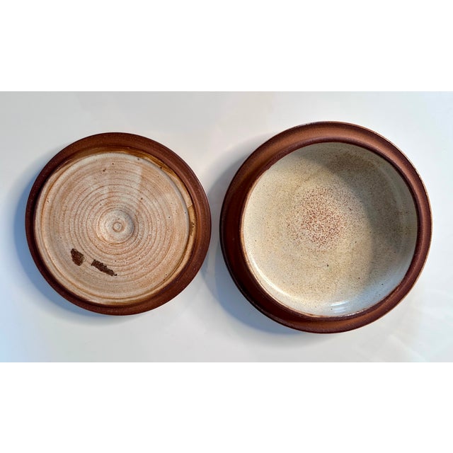 Ceramic Modernist Studio Ceramic Art Pot with Lid by Helma Klett, Germany, 1960s For Sale - Image 7 of 10