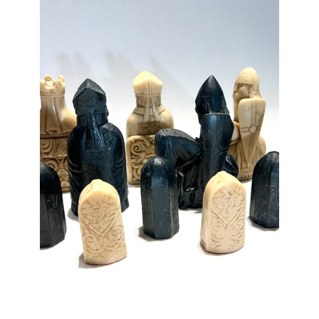 Set of 32 Vintage Isle of Lewis Chess Pieces For Sale - Image 15 of 17