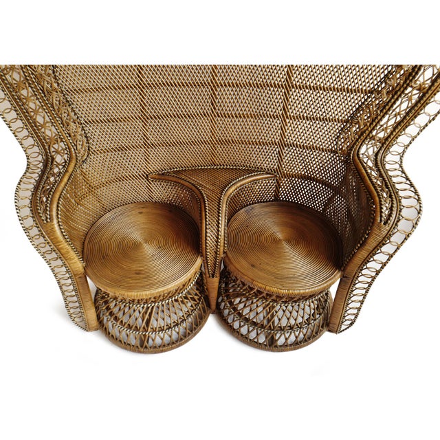 Tea Stained Double Peacock Chair Chairish