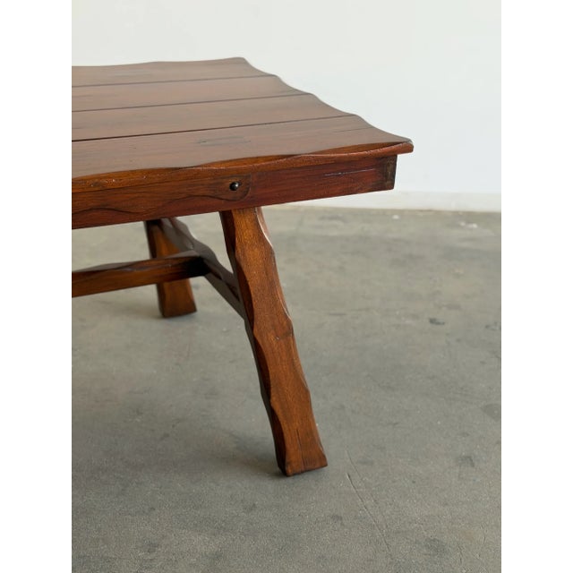1940's Trestle Dining Table With Leaf Extensions For Sale - Image 16 of 18