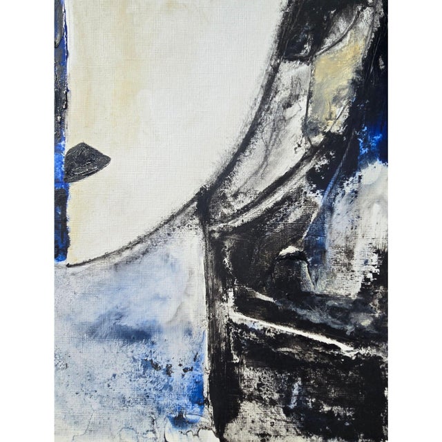 2020s Abstract Figurative Original Oil Painting 'Portrait of a Woman' | Unframed For Sale - Image 5 of 12