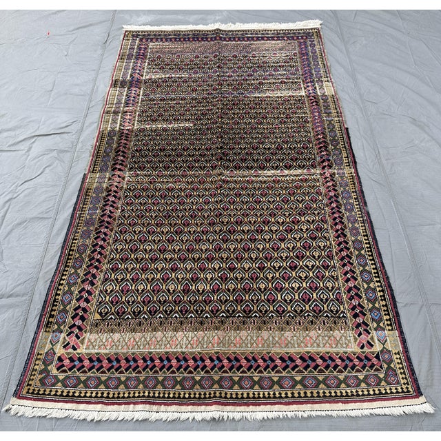 2000 - 2009 Vintage Baluch Mina Khani Camel Ground Tribal Rug - 6'10" X 5'0" For Sale - Image 5 of 12