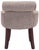 Modern Vanity Stool in Stone & Cherry Mahogany For Sale - Image 3 of 6