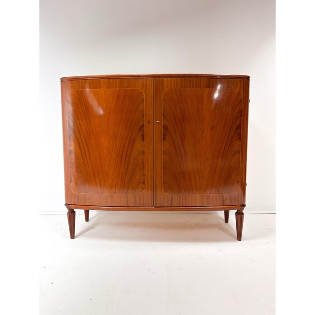 1930's Swedish Cabinet With Decorative Inlay For Sale - Image 9 of 9
