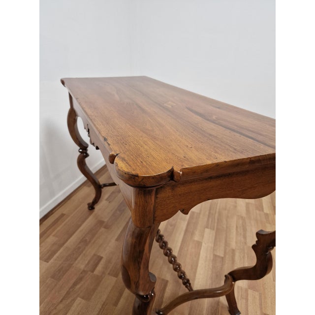 Italian Console Table in Walnut, Mid-19th Century For Sale - Image 13 of 18