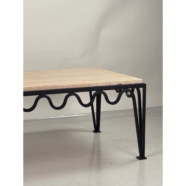 'Méandre' Travertine Coffee Table by Design Frères For Sale In Los Angeles - Image 6 of 8